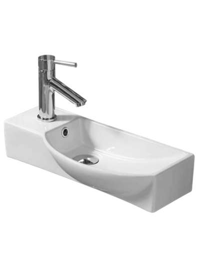 Раковина подвесная (глянцевая белая) WeltWasser WW AISBACH 7945 GL-WT L 450х240х125