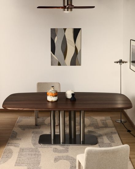 Абстрактный холст Marvilo серо-горчичного цвета 60 x 90 см