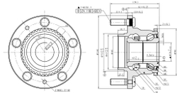 Ступица задняя в сборе L=R MAZDA 6 02-08 GANZ GIM03045