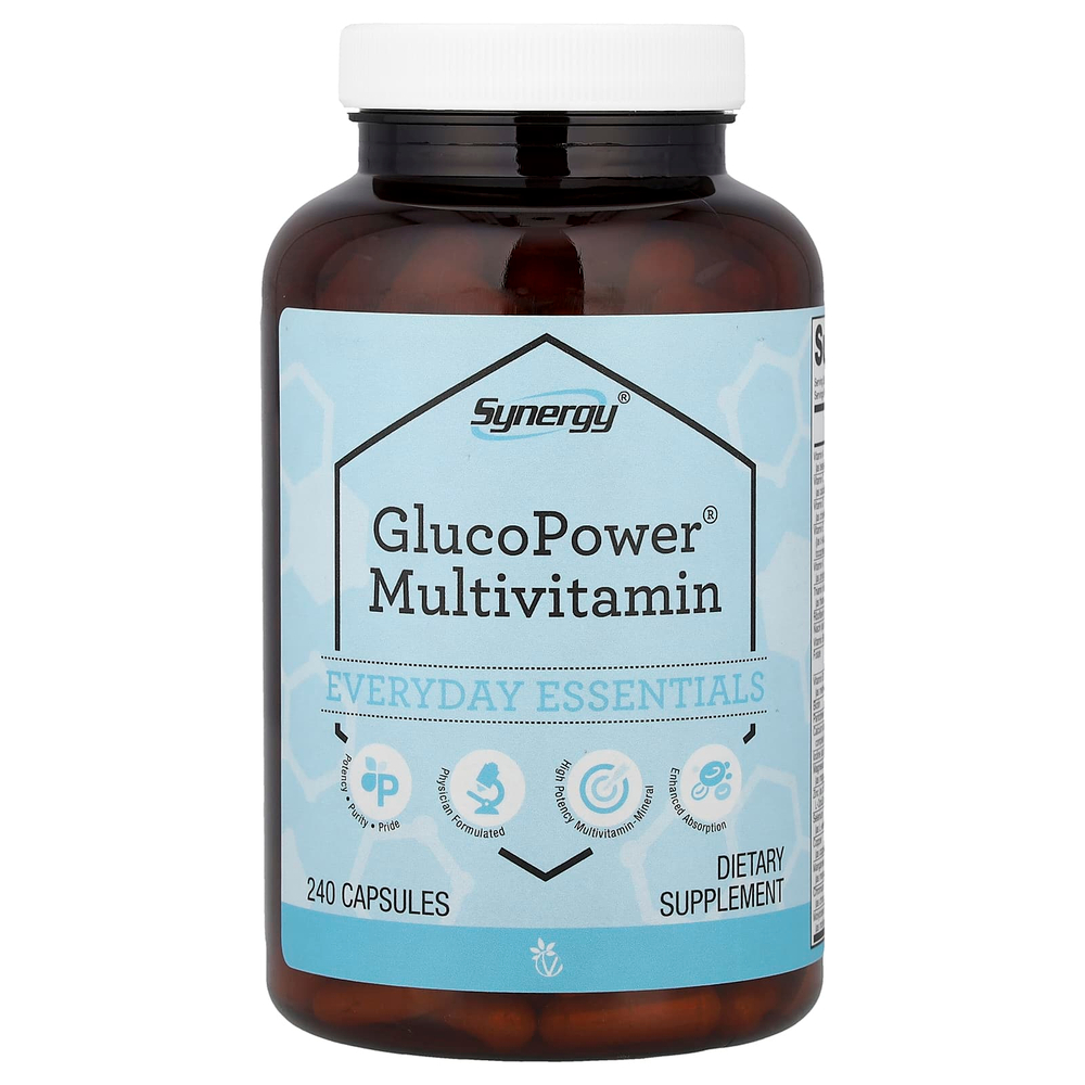Vitacost, Synergy®, мультивитамины GlucoPower®, 240 капсул