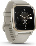 Смарт-часы Garmin Venu Sq 2 Music Edition серый с безелем цвета кремового золота и силиконовым ремешком , 010-02700-12