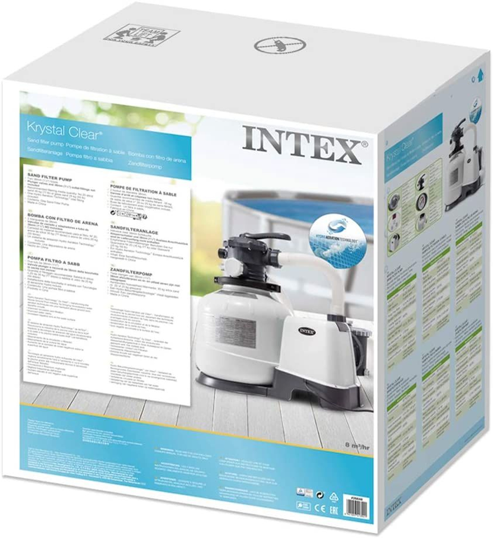 Песочный фильтр-насос Intex 26648 Krystal Clear 8000 л/ч
