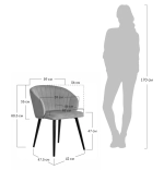 Стул Bradex Home Paola латте с жаккардом
