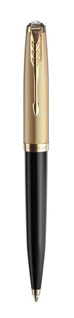 Шариковая ручка Parker 51 DELUXE BLACK GT, стержень: M, цвет чернил: black, в подарочной упаковке.
