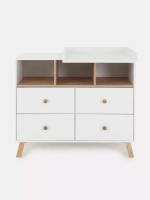 Комод с ящиком "Style" 80 см 2 ящика 2 отсека (арт.115) Cloud White