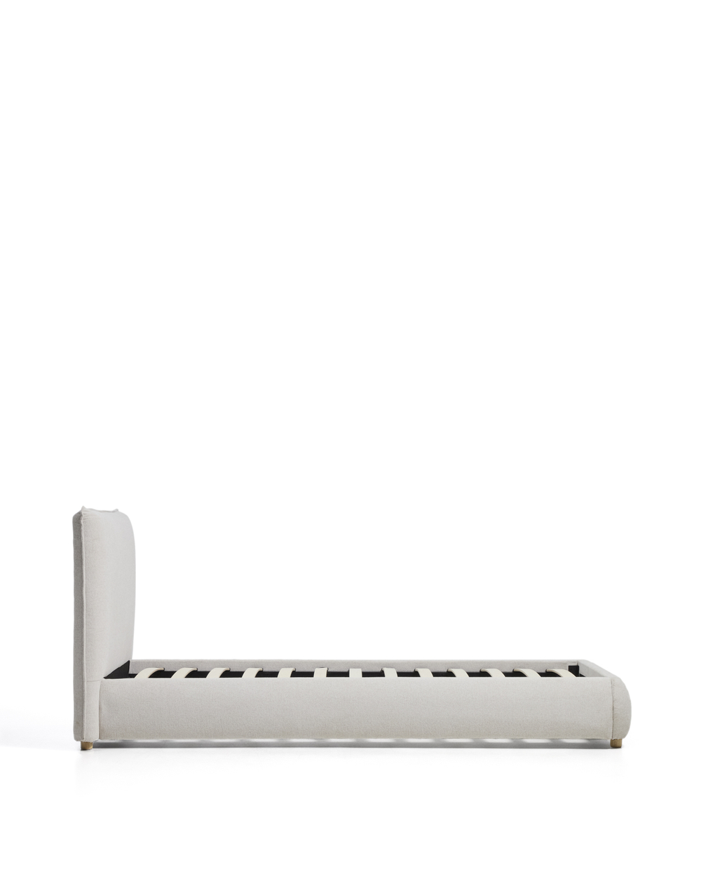 Кровать Elero из шенилла цвета экрю для матраса 90 x 200 см
