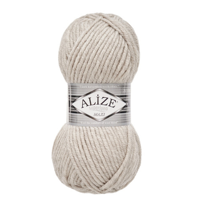 Пряжа Alize (Ализе) Superlana Maxi / уп.5 мот. по 100 г, 100м, 152 бежевый меланж A