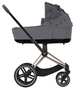 Коляска 2 в 1 Cybex Priam IV Rosegold Dream Grey (Simply Flowers Grey)
