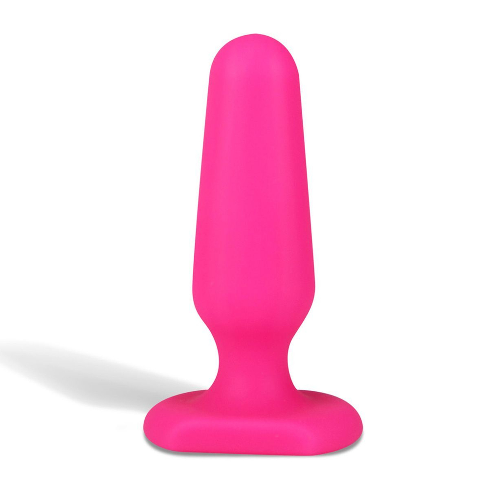 Розовый анальный плаг из силикона Seamless Silicone Butt Plug - 7,5 см. (Цвет: розовый)