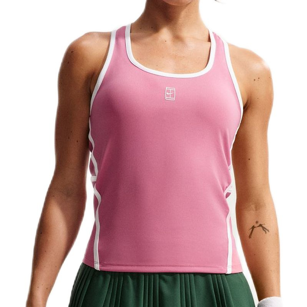 Женский топ теннисный Nike Court Advantage - peony/white