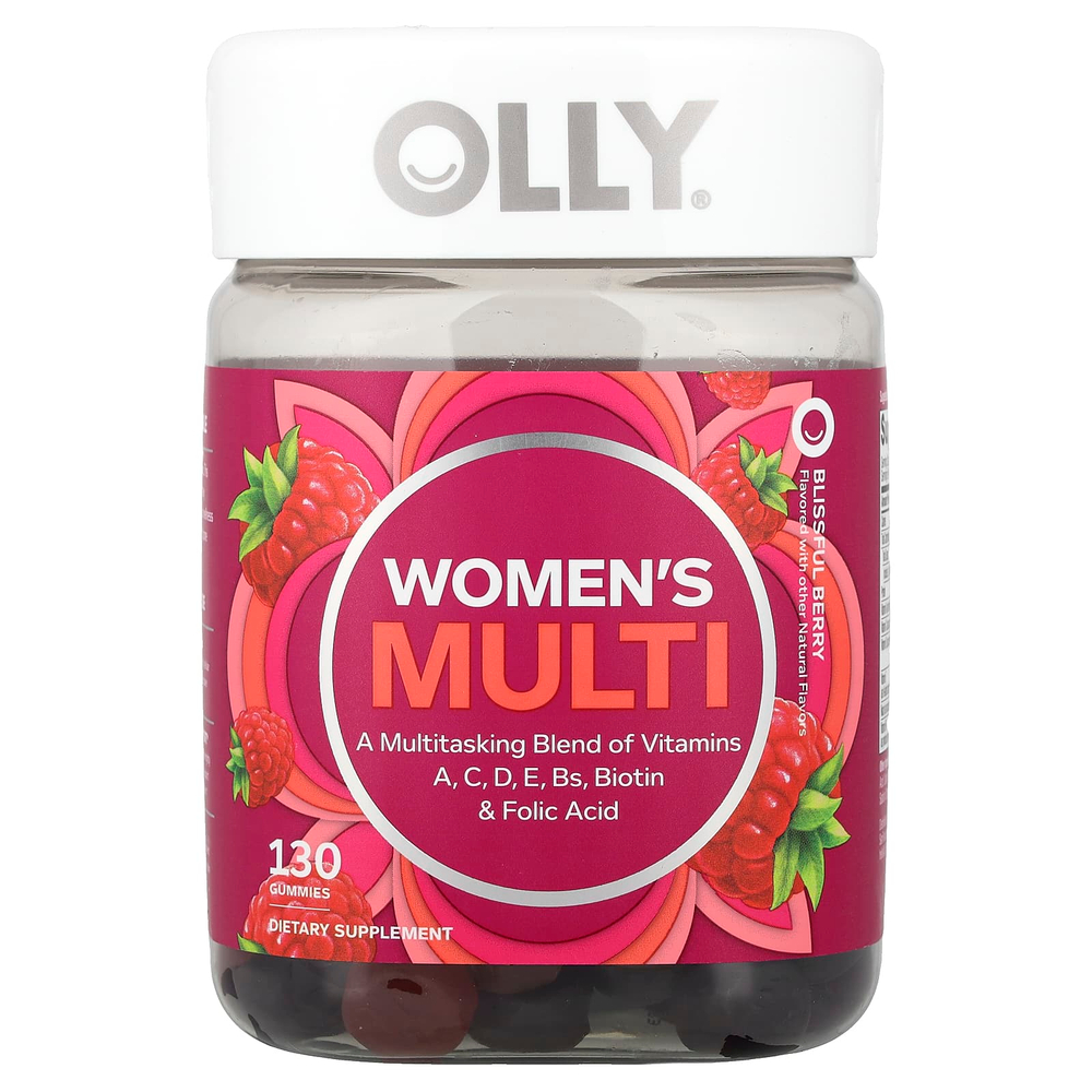 OLLY, Мультивитамины для женщин, блаженные ягоды, 130 жевательных таблеток