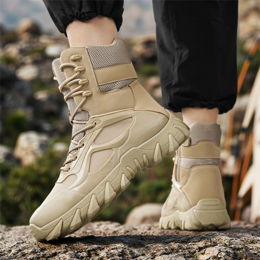 CHENGSHILUOTUO Thermal Cushioning Abrasion Resistant Slip Resistant 15cm Combat Boots