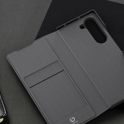 Складной чехол от Dux Ducis серого цвета с встроенной подставкой для смартфона Samsung Galaxy Z Fold 6, серия Fitt Series Case