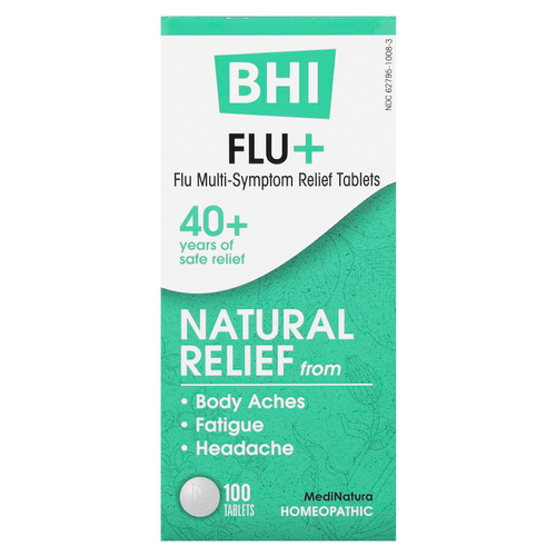 MediNatura, BHI Flu +, 100 таблеток