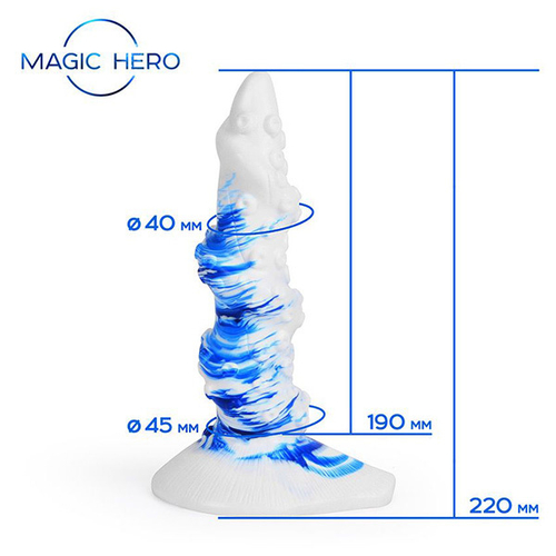 Фантазийный спиралевидный фаллоимитатор-щупальце 22см Bior Toys Magic Hero MH-13012