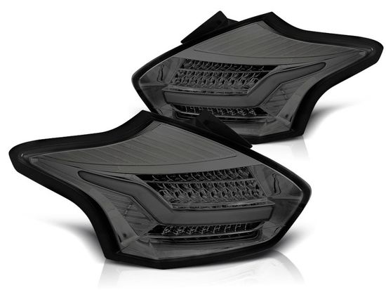 Фонари задние FORD FOCUS 3 15-18 HATCHBACK SMOKE SEQ LED