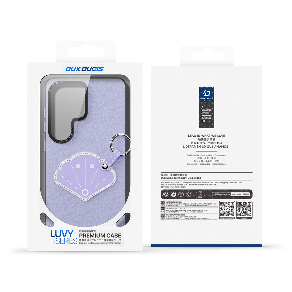 Чехол фиолетового цвета для Samsung Galaxy S26 Ultra, серия Luvy Series Case (со съемным ремешком) от Dux Ducis