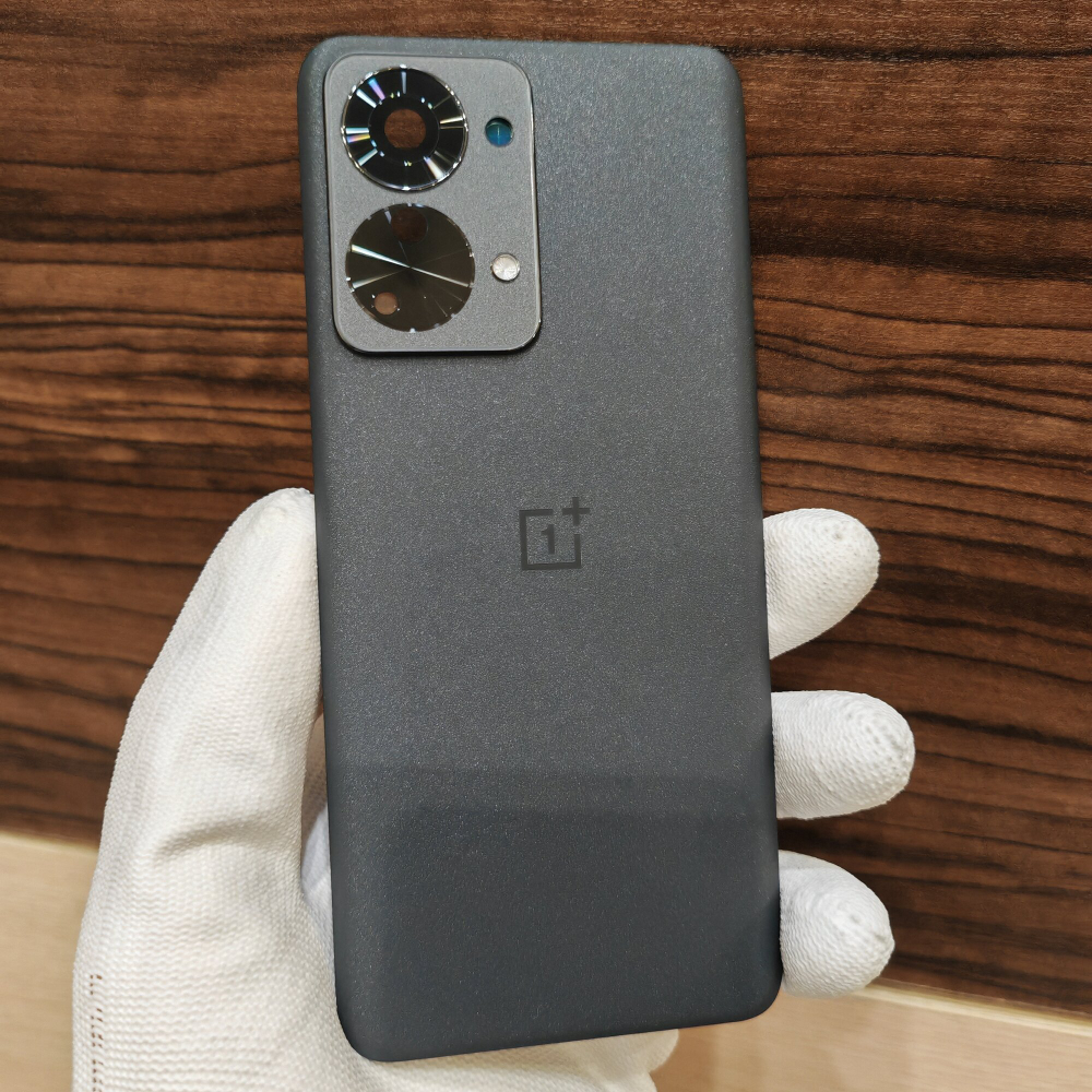 Крышка для OnePlus Nord 2T оригинальная (заднее стекло) цвет: Чёрный