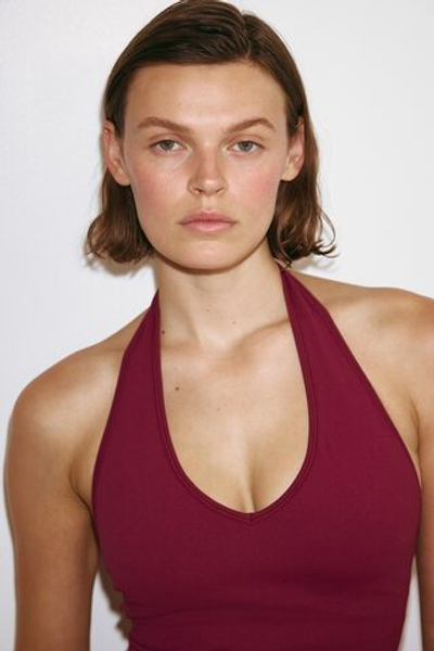 Спортивный топ Seamless DryMove™ со встроенным бюстгальтером - H&M