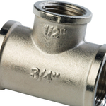 Тройник переходной STOUT ВВ 3/4"Х1/2"Х3/4" никель