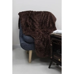 Плед 150*200см «Pompon», цвет шоколад, микрофлис, 240 гр/м²
