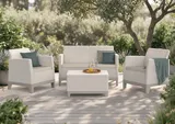 Keter Комплект мебели Сканди Форма (Scandi Forma set with 2 seater sofa and storage box jute table Pebble Grey & Soft beige ) бежевый — фото 4