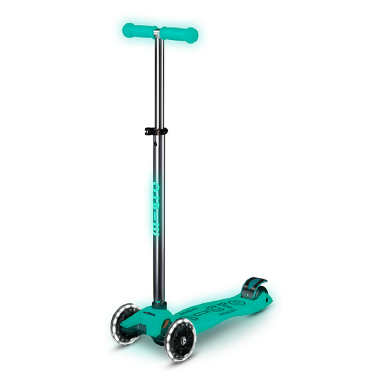 Самокат Maxi Micro Deluxe Glow LED Green