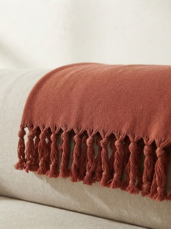 Velora Home Плед LUX Однотонный-2 кирпичный цвет 200х230 100% Хлопок