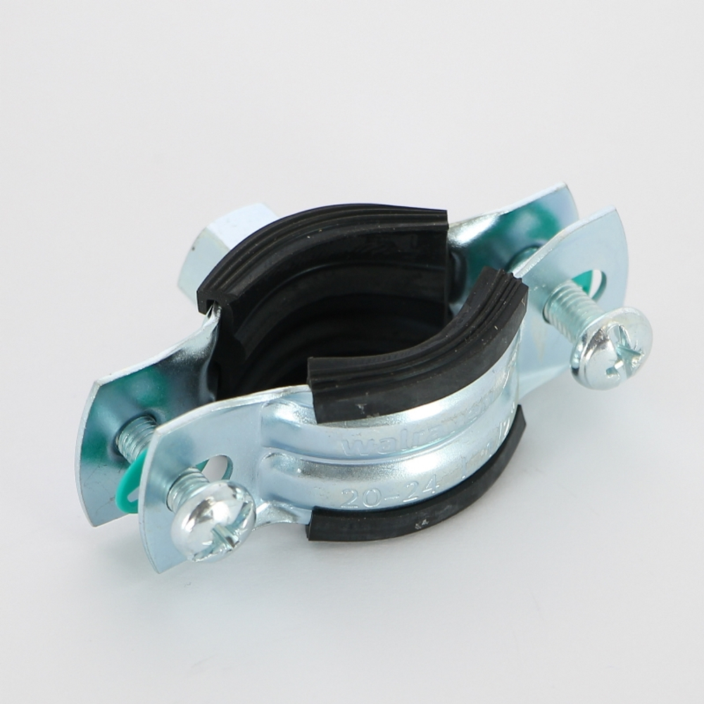 Хомут 2S M8 1/2" (20-24 мм ) 2-х винт. с уплотн. epdm