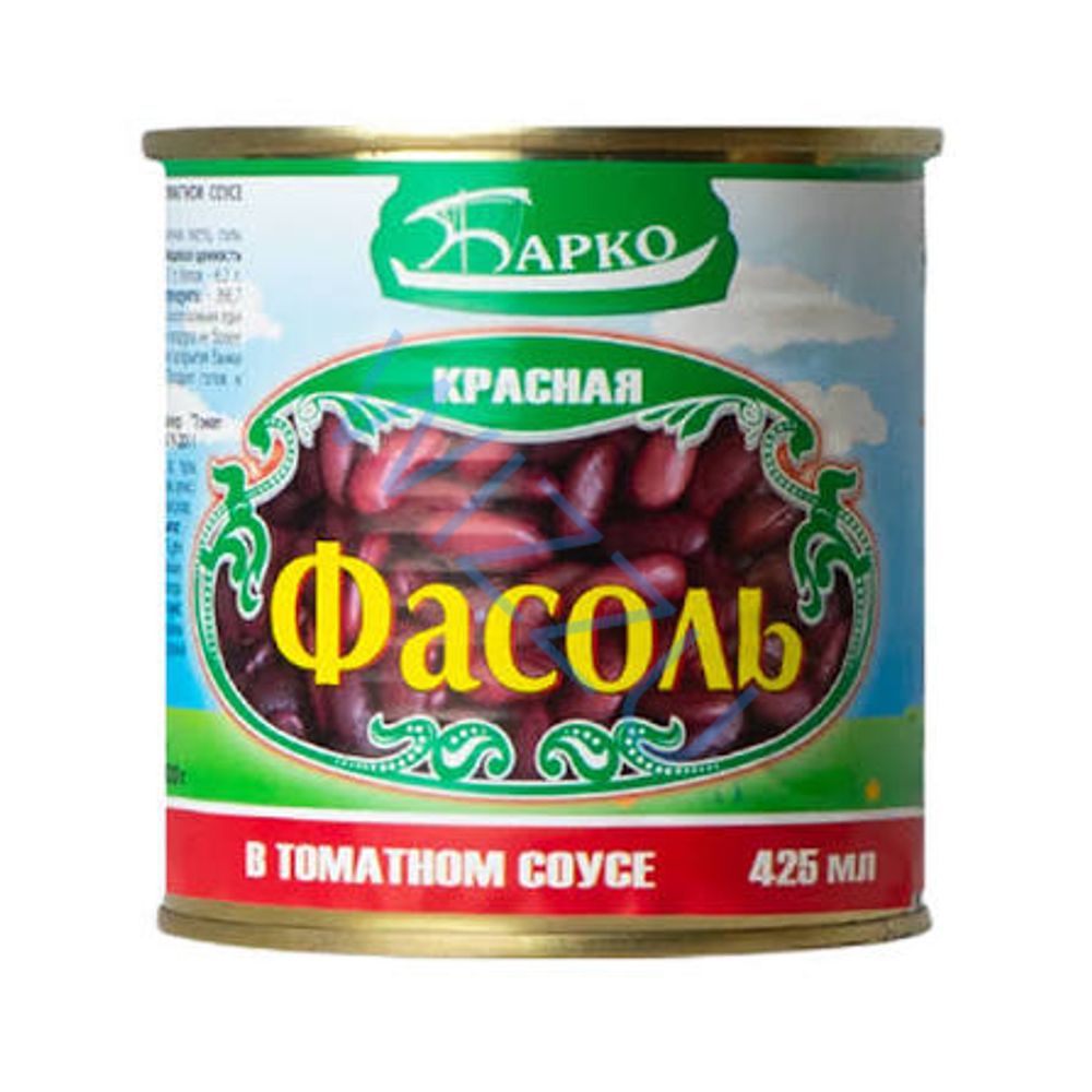 Фасоль красная в т/с 400гр (425мл) ж/б (Барко) 1/12