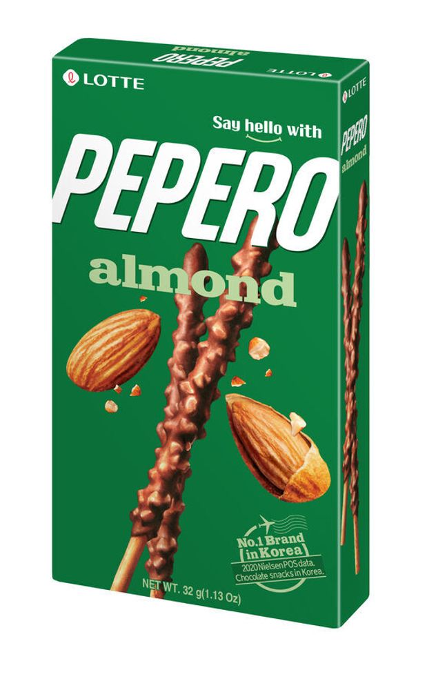 Соломка в шоколаде Lotte Pepero Almond с миндалём 32 г, 3 шт