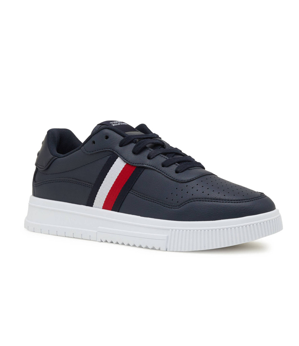 Кожаные кроссовки supercup stripes Tommy Hilfiger - темно-синий(FM0FM04824)