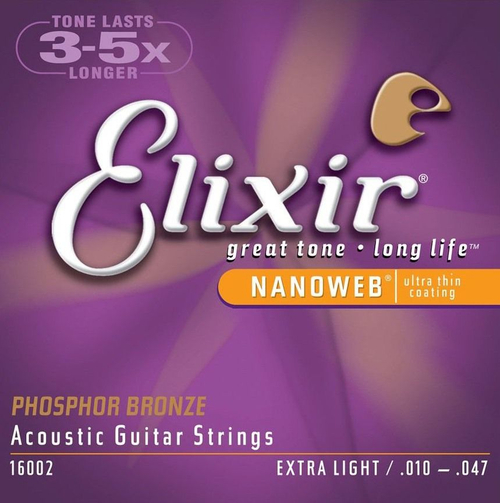Elixir 16002 NanoWeb струны для акустической гитары