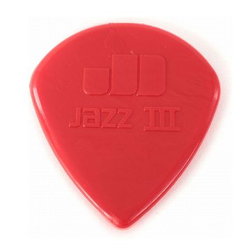 Медиаторы 6шт, 1,38мм, красные, Dunlop 47P3N Nylon Jazz III