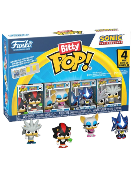 Набор Funko Bitty POP! Sonic the Hedgehog Shadow+Rouge+Sonic+Silver