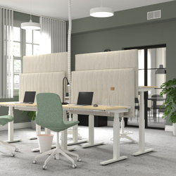 IKEA MITTZON  (ИКЕА МИТТЗОН)  -  Акустический настольный экран, бежевый с пушечным напылением, 125x72 см