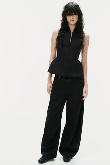 ZARA ОБЛЕГАЮЩИЙ ЖИЛЕТ С ОБЪЕМОМ, ЧЕРНЫЙ