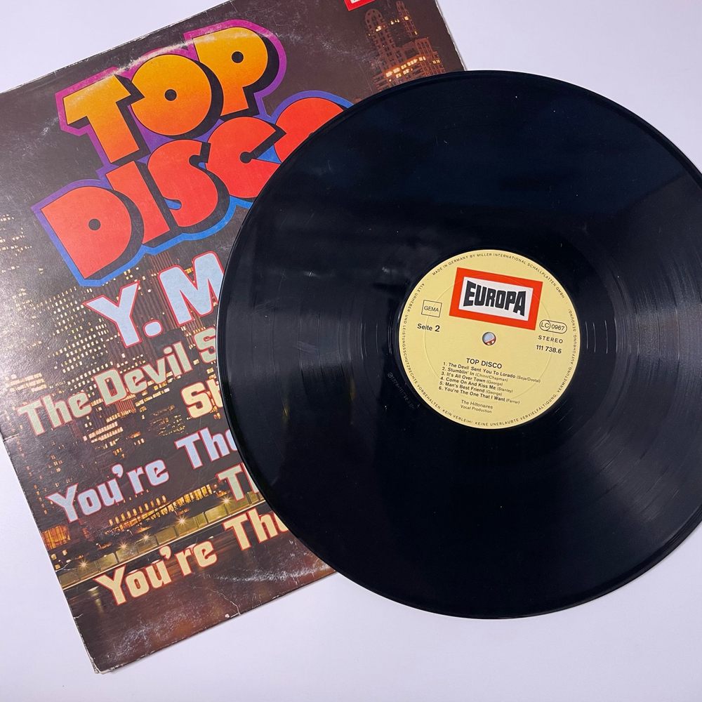 Винтажная виниловая пластинка LP Сборник The Hiltonaires Top Disco (Германия 1978) Y.M.C.A.