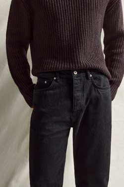 ZARA ДЖИНСЫ STRAIGHT FIT, ЧЕРНЫЙ