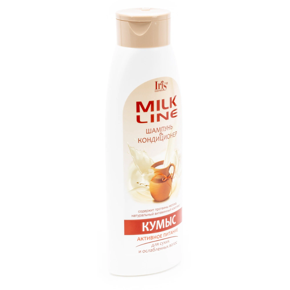 Шампунь-Кондиционер IRIS Milk Line Кумыз Активное питание 1000 мл