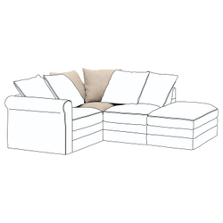 IKEA GRÖNLID  (ИКЕА ГРЁНЛИД)  -  Чехол на угловую секцию - Hillared бежевый
