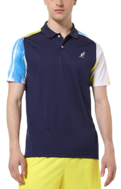 Мужское теннисное поло Australian Ace Blaze Polo - небесный