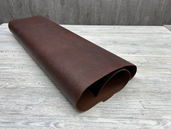Грейн цв. Коричневый / Grain Dark Cognac, толщ. 2,8+ мм, ременная кожа