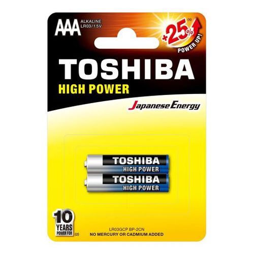 БАТАРЕЙКИ TOSHIBA ALKALINE LR03 AAA 2ШТ