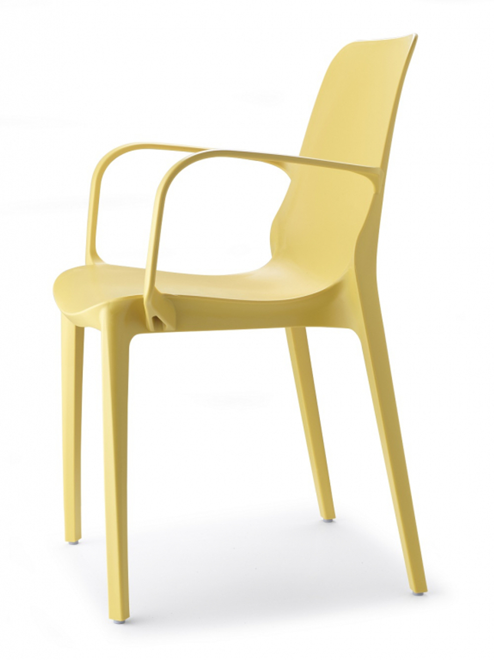 Кресло пластиковое Scab Design Ginevra, горчичный