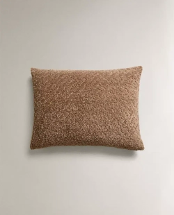 ZARA HOME НАВОЛОЧКА ДЛЯ ДЕКОРАТИВНОЙ ПОДУШКИ ИЗ ИСКУССТВЕННОЙ ШЕРСТИ, КОРИЧНЕВЫЙ