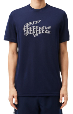 Мужская теннисная футболка Lacoste Ultra Dry Pique Tennis T-Shirt - небесный