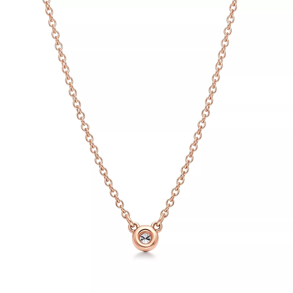 Подвеска из розового золота с бриллиантом, Tiffany👑Diamonds by the Yard. 0.03ct