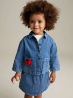 Куртка джинсовая и юбка джинсовая в комплекте для девочки Next E29-088, Синий