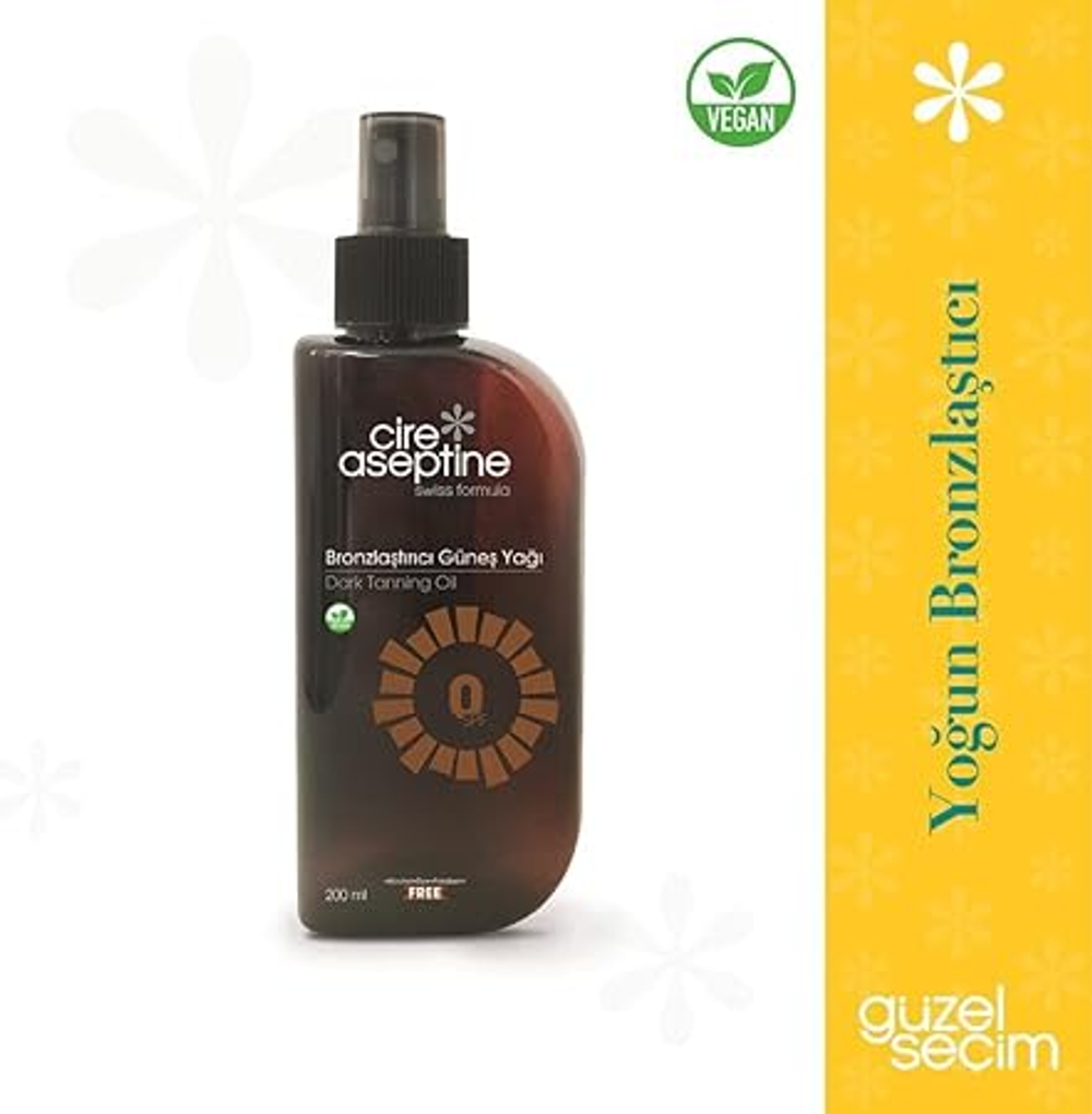Масло для загара Cire Aseptine Dark Tanning Oil 0 SPF 200 мл